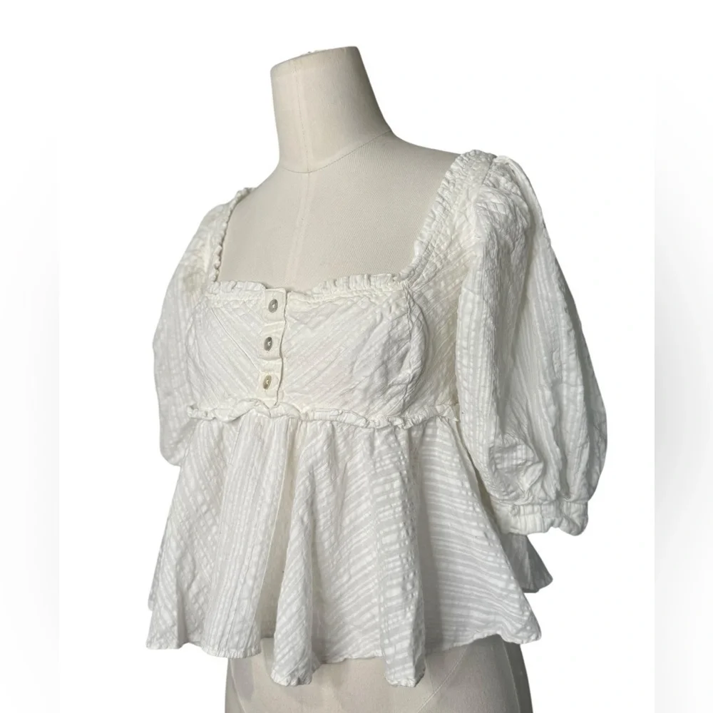 FREE PEOPLE | Leave It To Me Top in Ivory white size XS